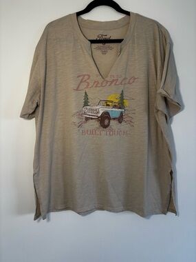 Ford Bronco Womens Short Sleeve Graphic Tee - Tan